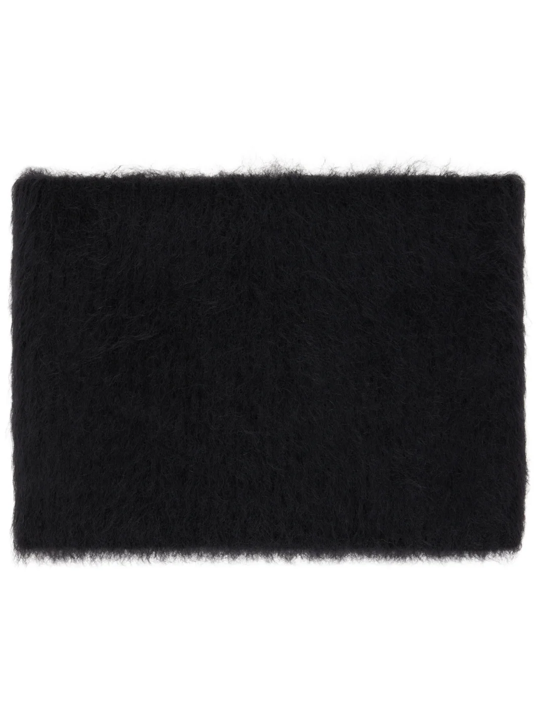 Black Brushed Knit Neck Warmer - 1