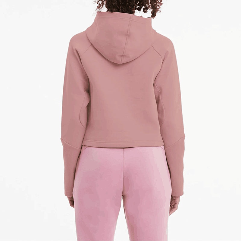 (WMNS) PUMA Evostripe Short Hoodie 'Pink' 585233-16 - 5