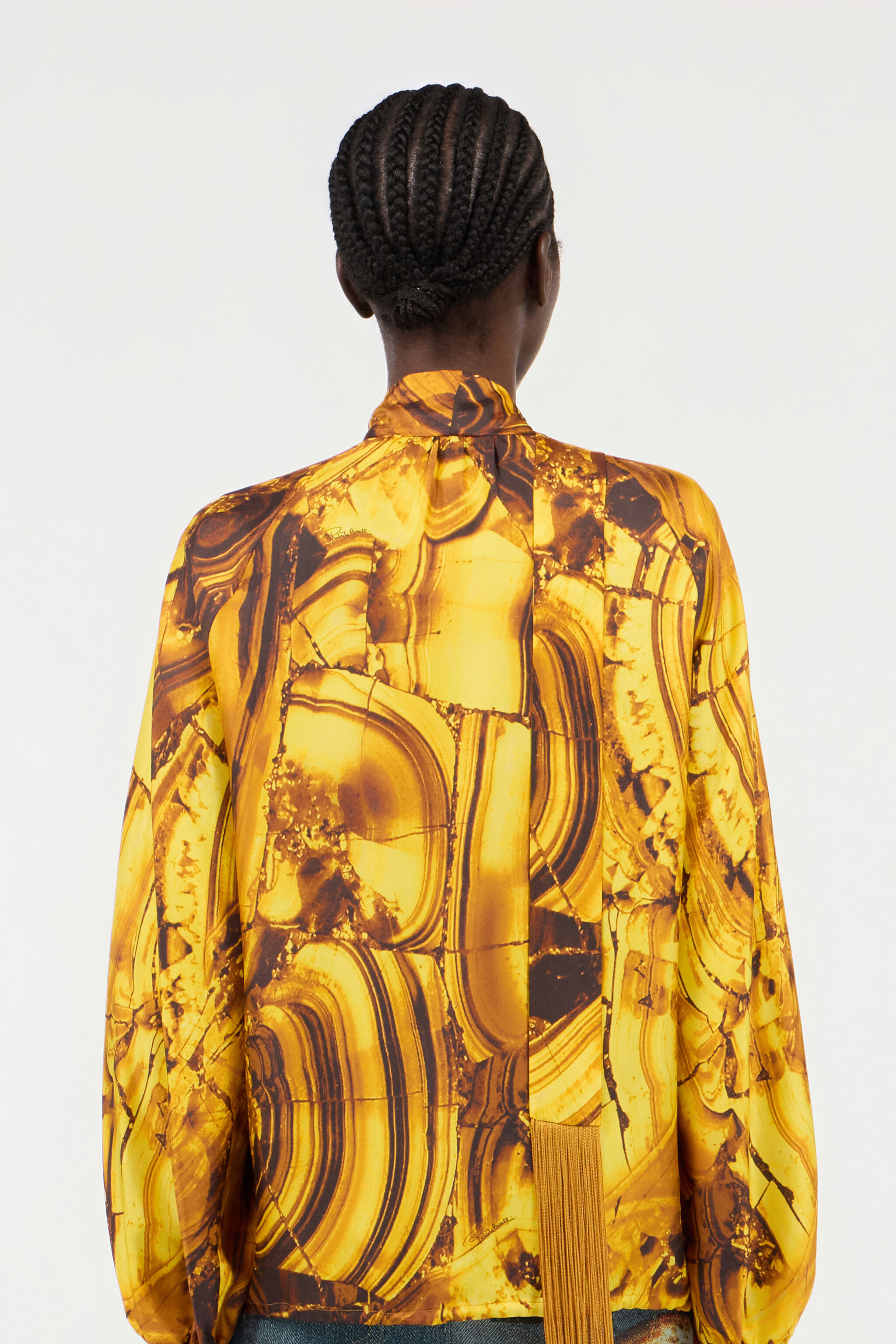Tigereye Print Silk Shirt - 4