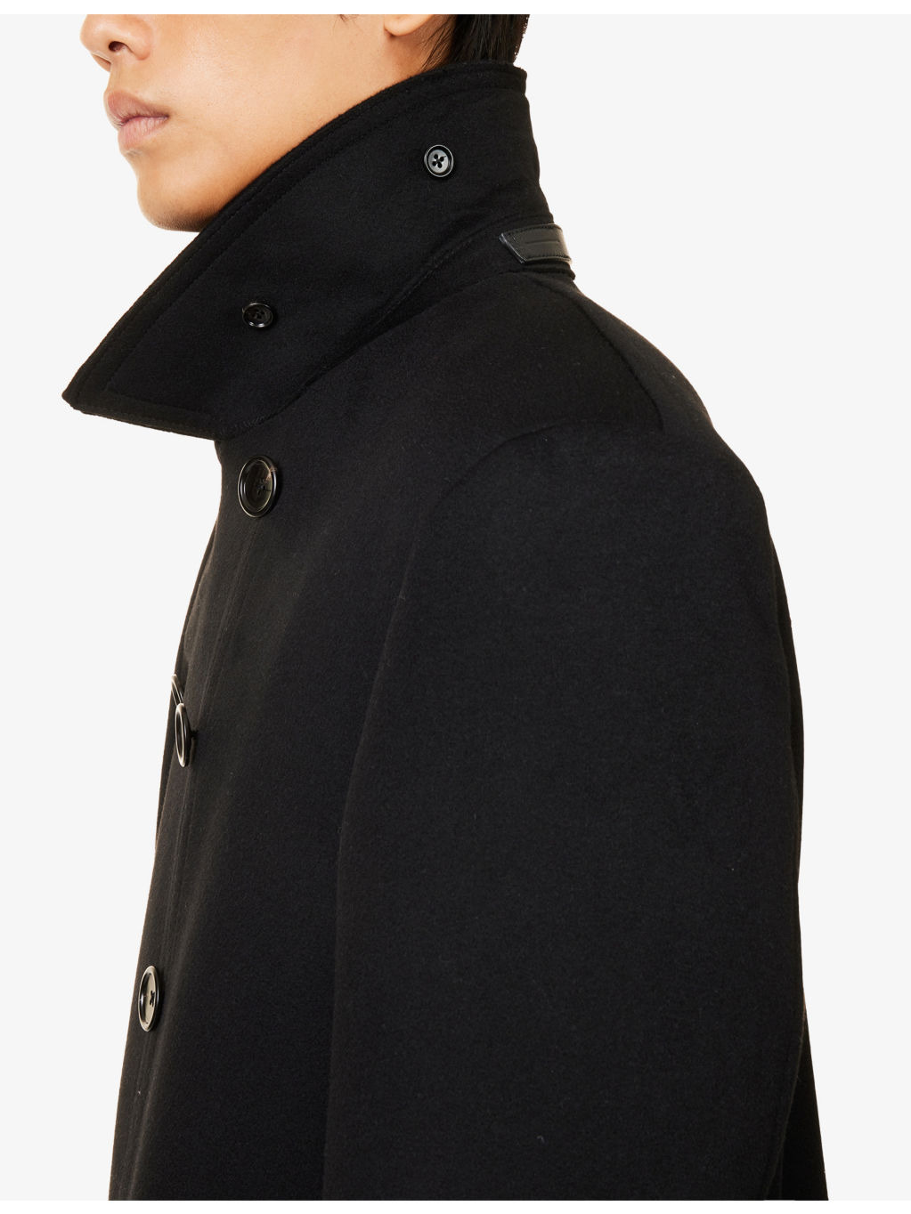 Double-Breasted Officer Wool Coat - 5