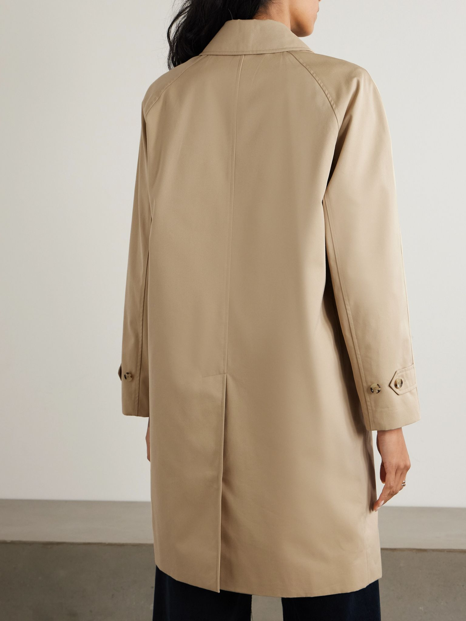 Camden organic cotton-gabardine coat Neutral - 4