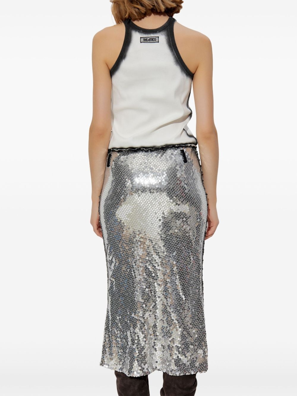 panelled midi dress - 4