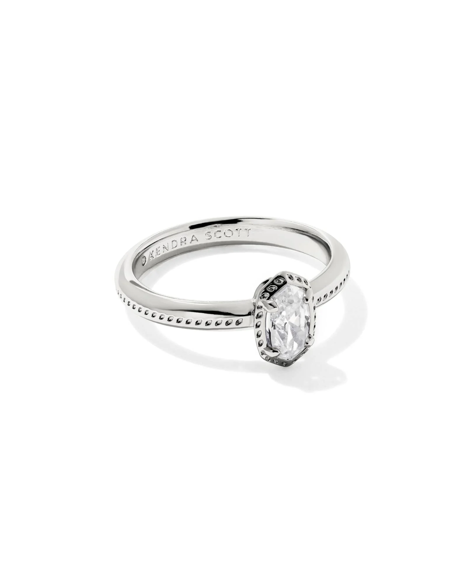 Mini Elyse Luxe Silver Band Ring - 1