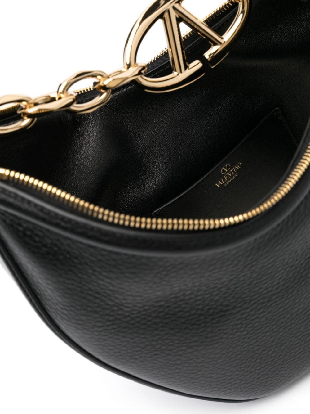 small VLogo leather bag - 5