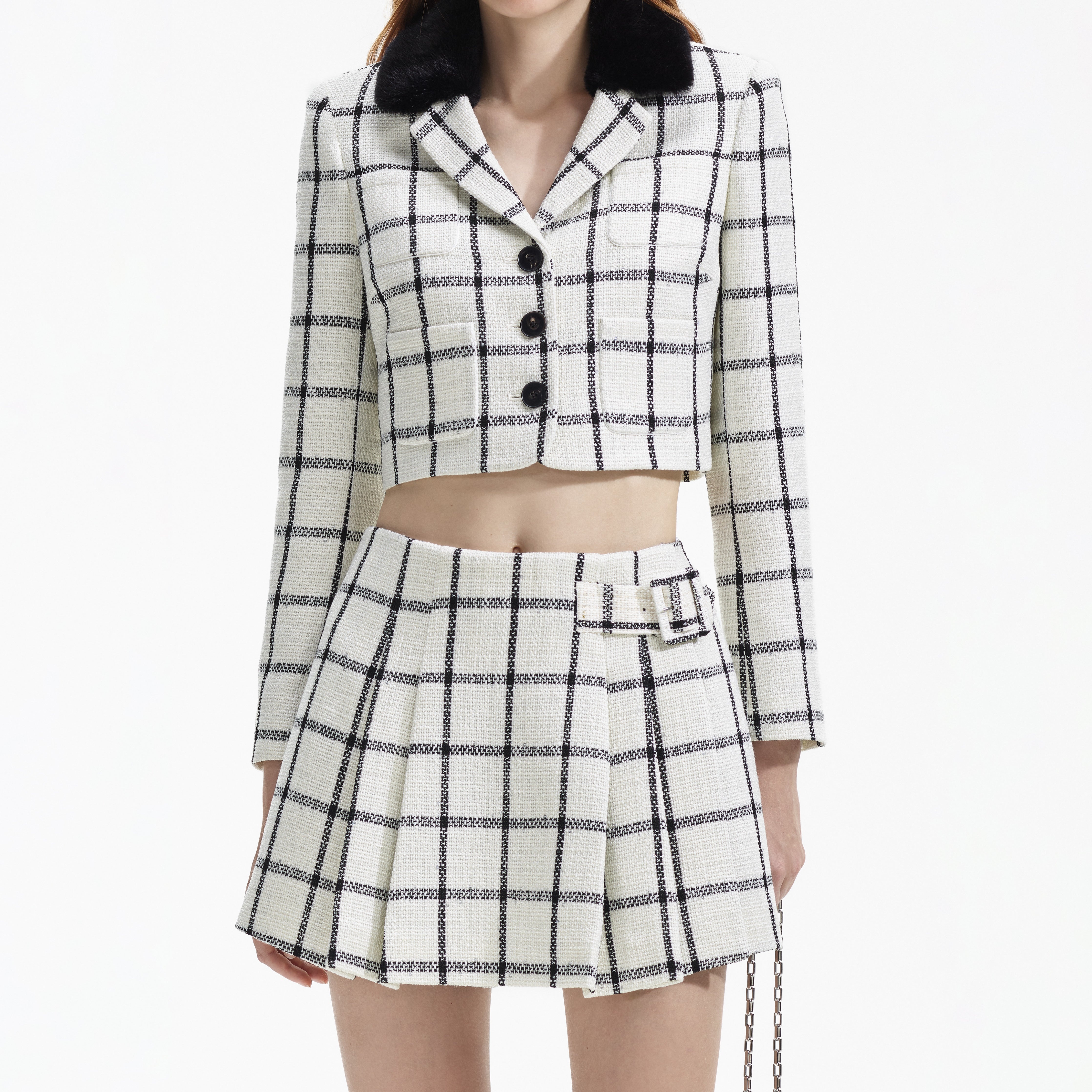 Cream Check Jacket - 4