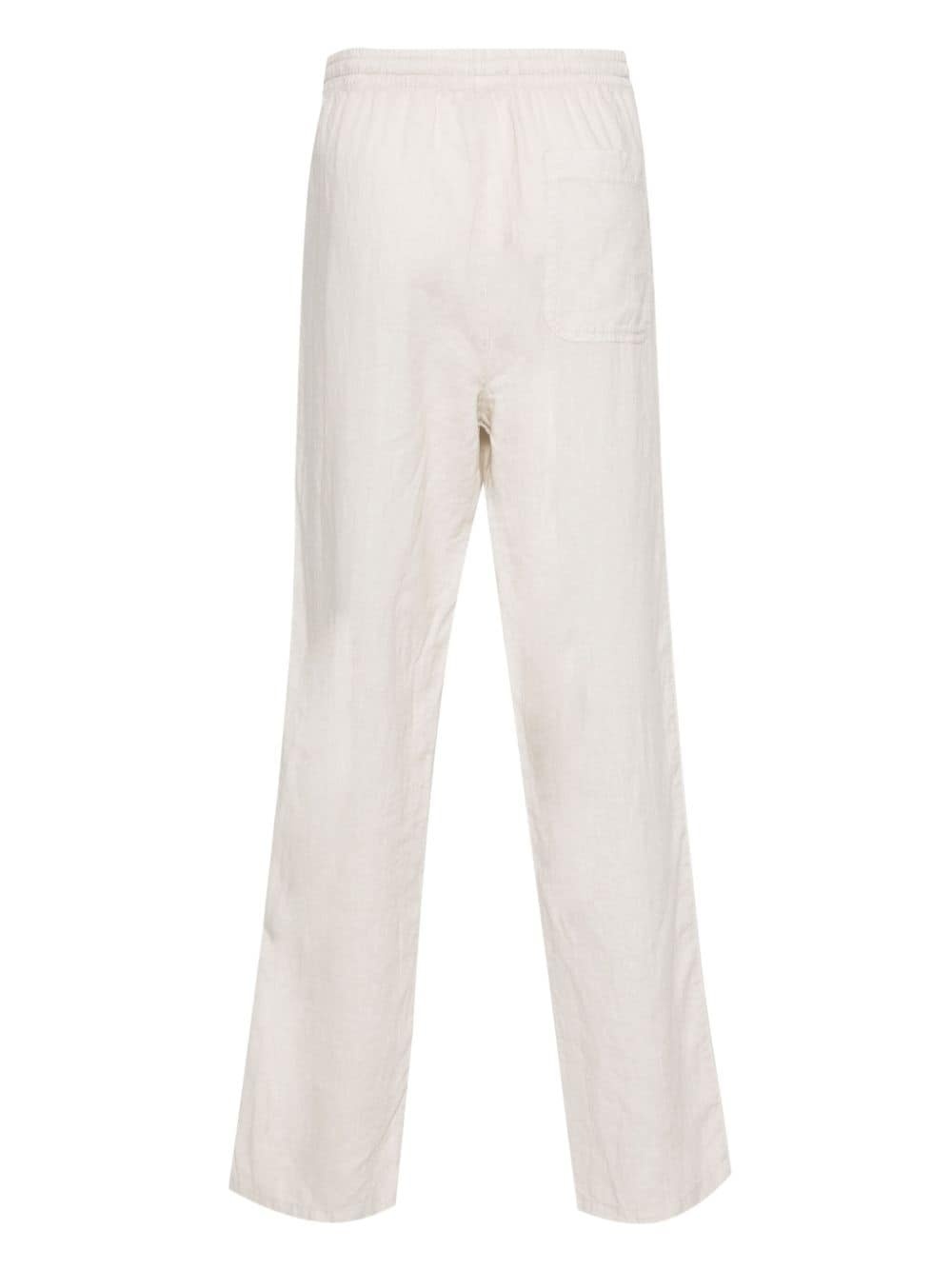 linen straight trousers - 2