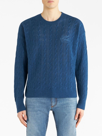 Etro cable-knit cashmere jumper outlook