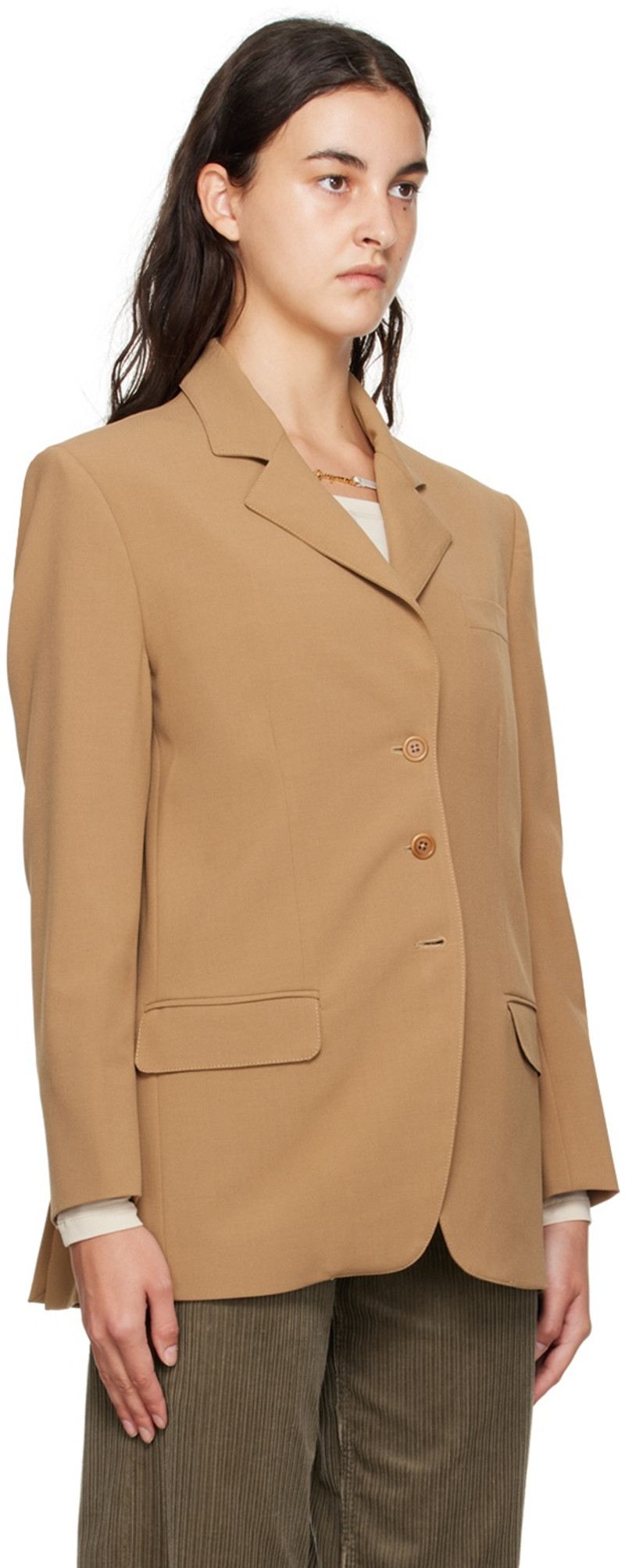 beaufille Tan Saville Blazer outlook