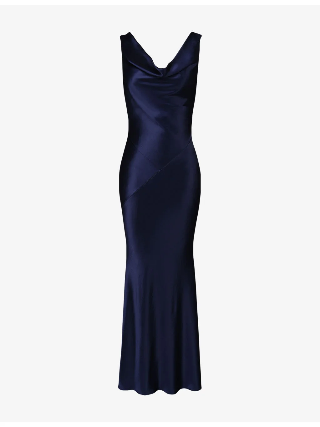 Safaira Cowl-Neck Satin Maxi Dress - 1
