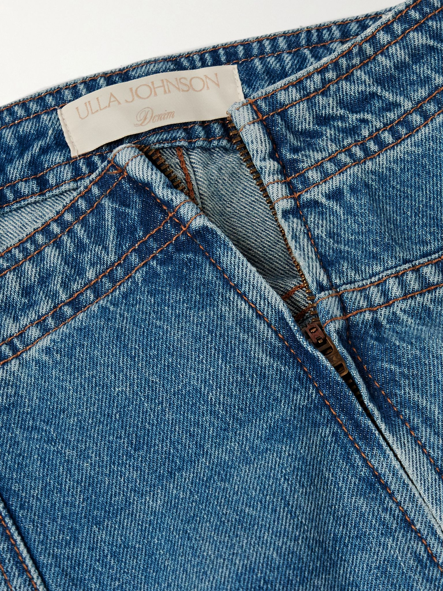 The Bianca paneled high-rise wide-leg jeans Mid denim - 5