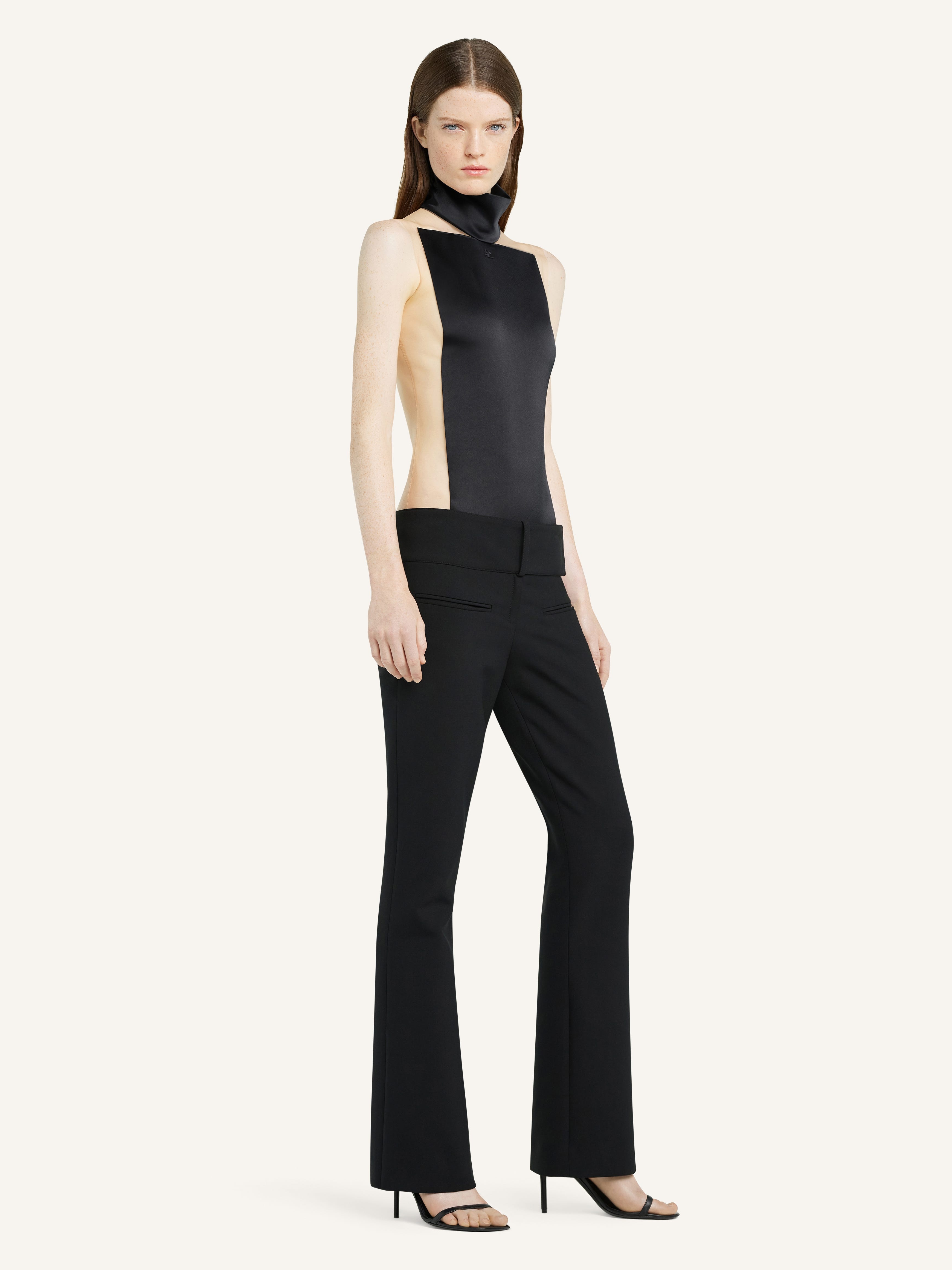 BELTED  BOOTCUT PANTS - 3