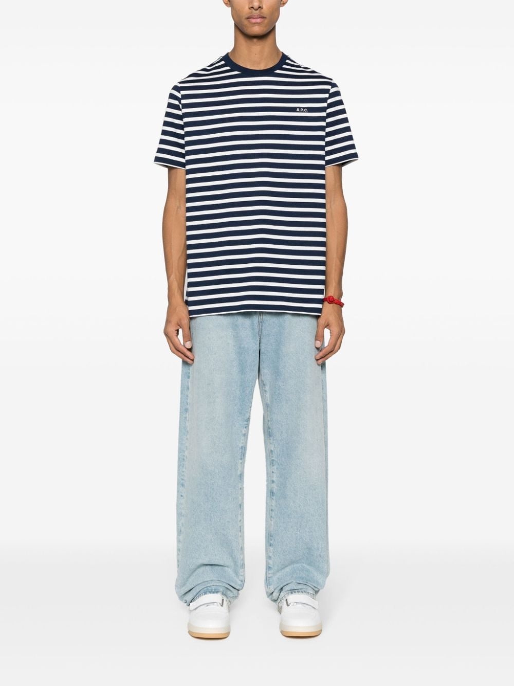 stripe-print cotton T-shirt - 2