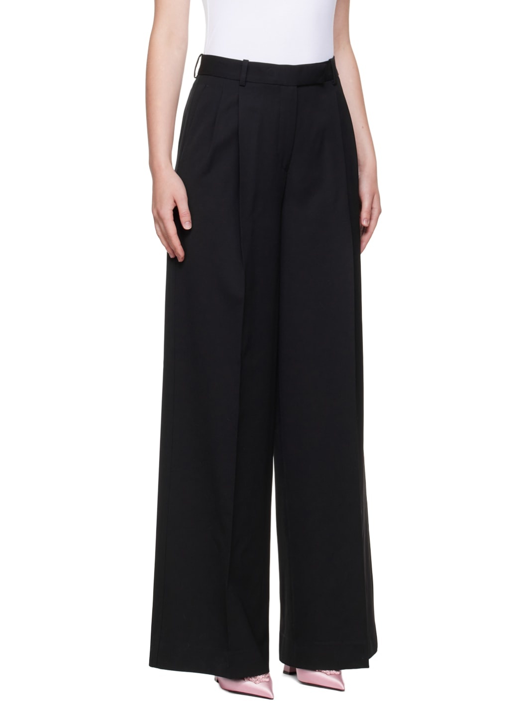 Black Pleated Trousers - 2