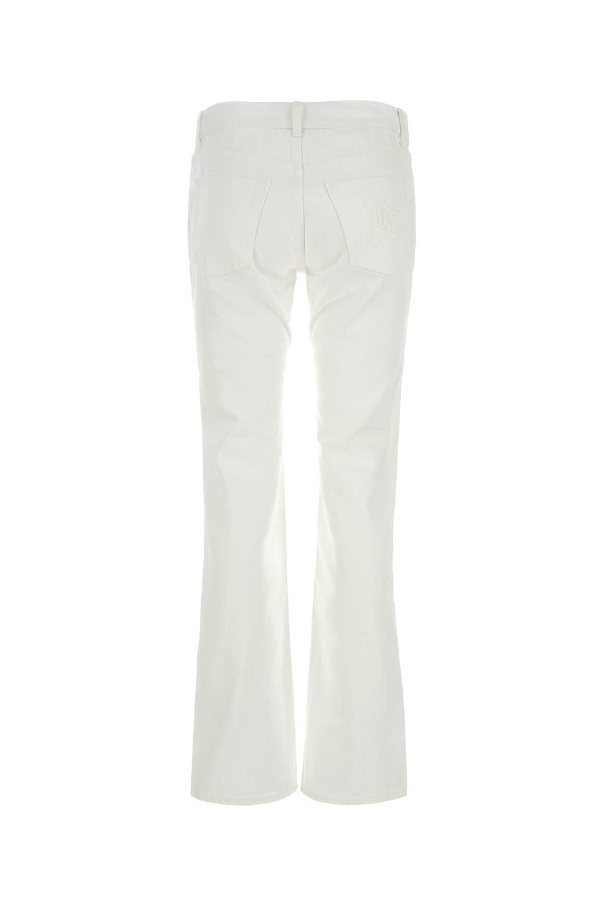 Palm Angels Women White Denim Jeans - 2