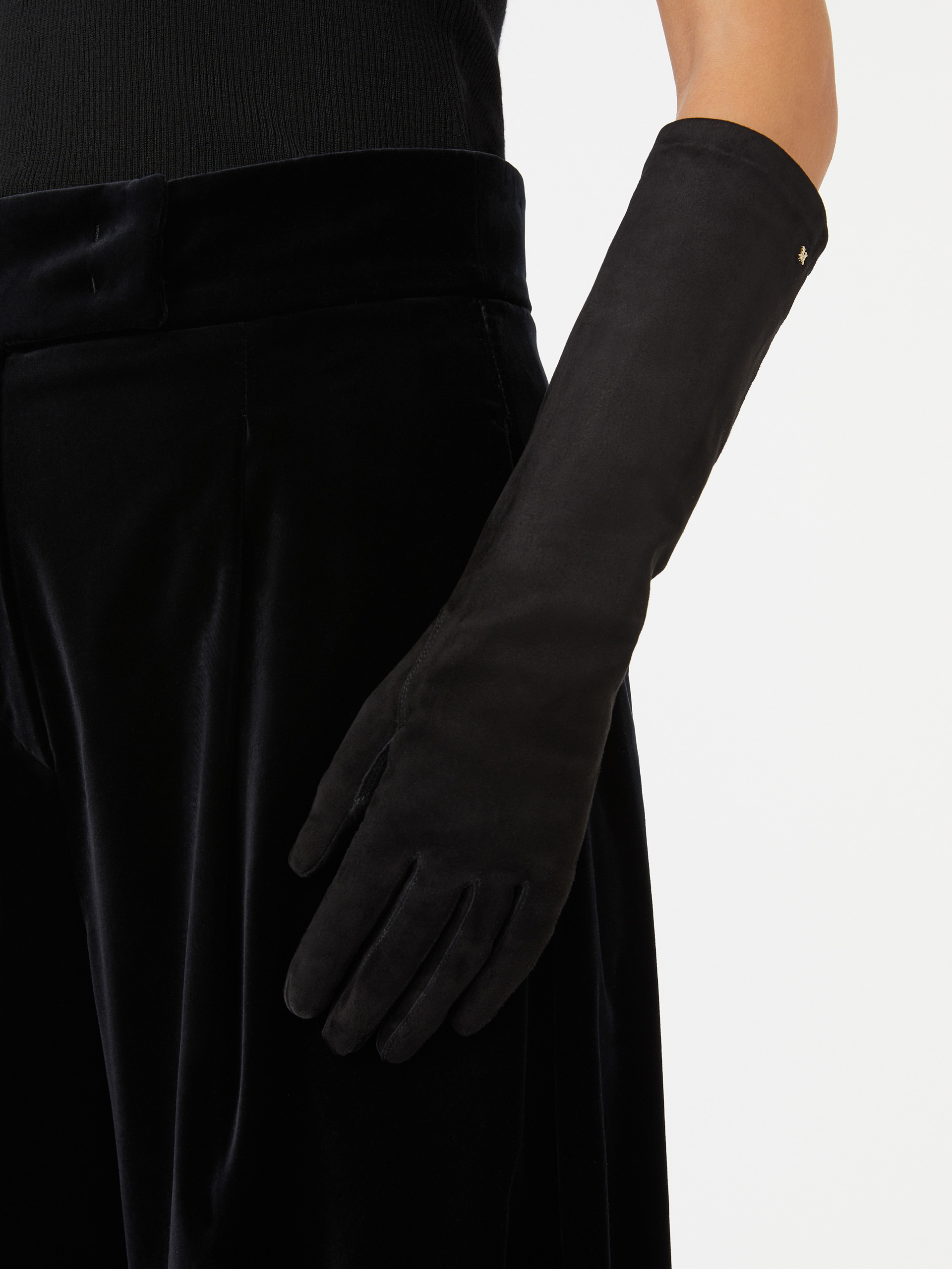 AFIDEESUEDE Long suede nappa gloves - 3