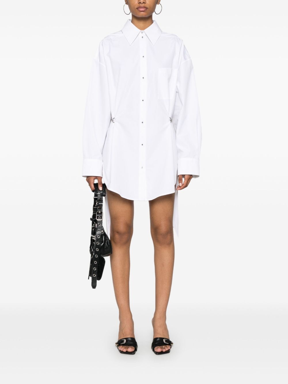 chain-detail shirt dress - 2