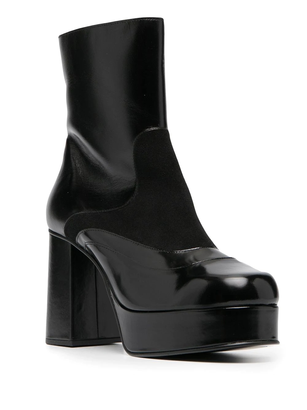 platform-sole ankle boots - 2