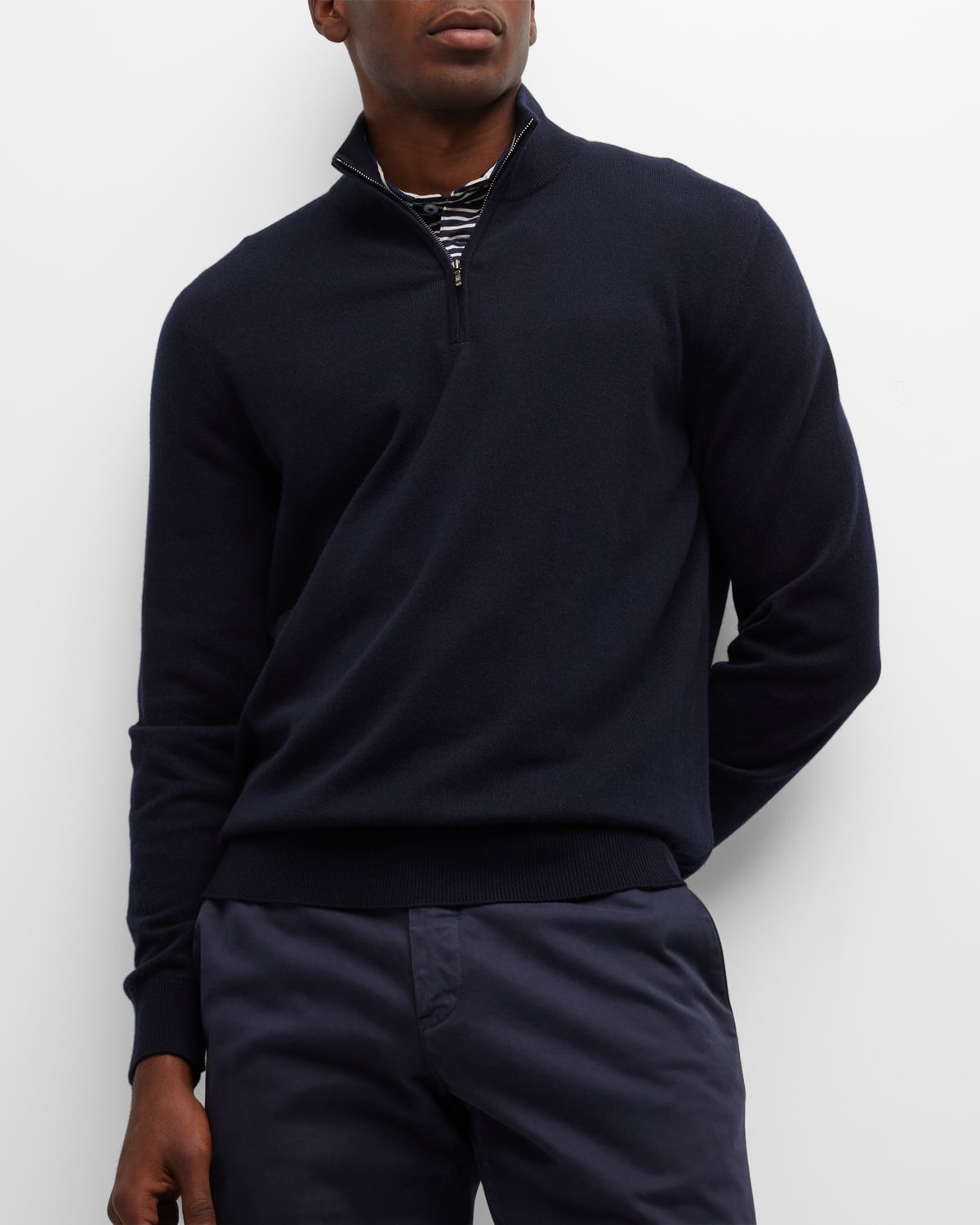 Men's Mezzocollo Baby Cashmere Quarter-Zip Sweater - 5