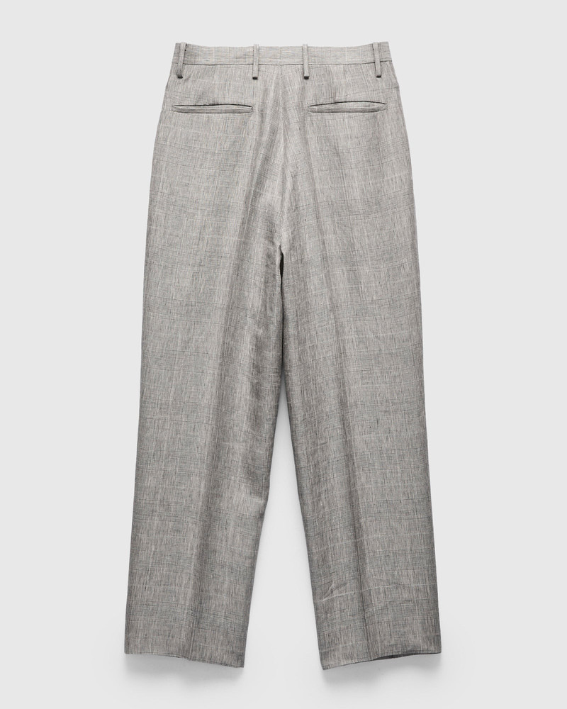 KAPTAIN SUNSHINE Linen Mohair Shoecut Slacks in Glen Plaid outlook