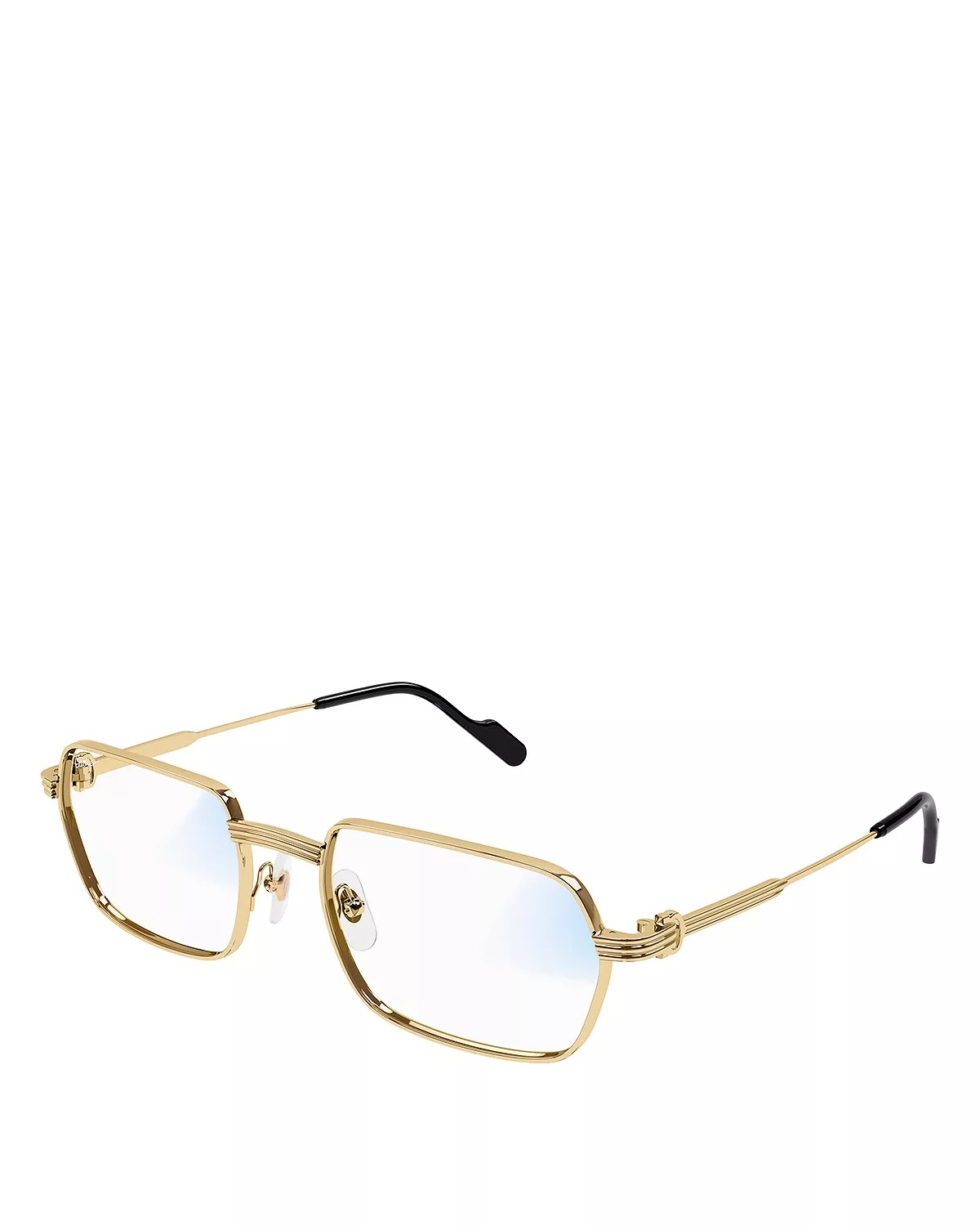 Premiere De Cartier 24 Carat Gold Plated Photochromatic Rectangular Sunglasses, 56mm - 1