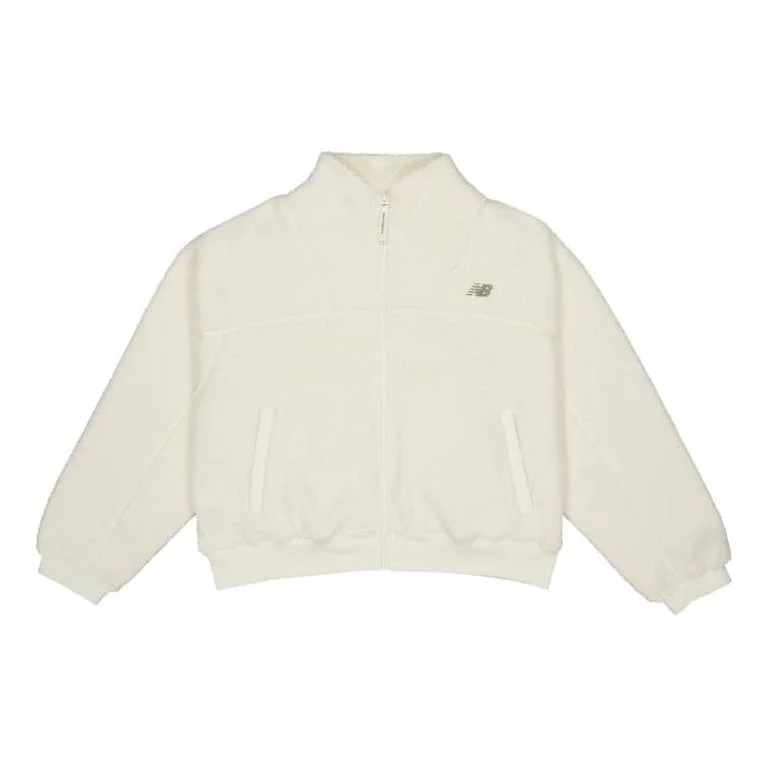 (WMNS) New Balance Casual Full-Zip Jacket 'White' MDD48132-IV - 1
