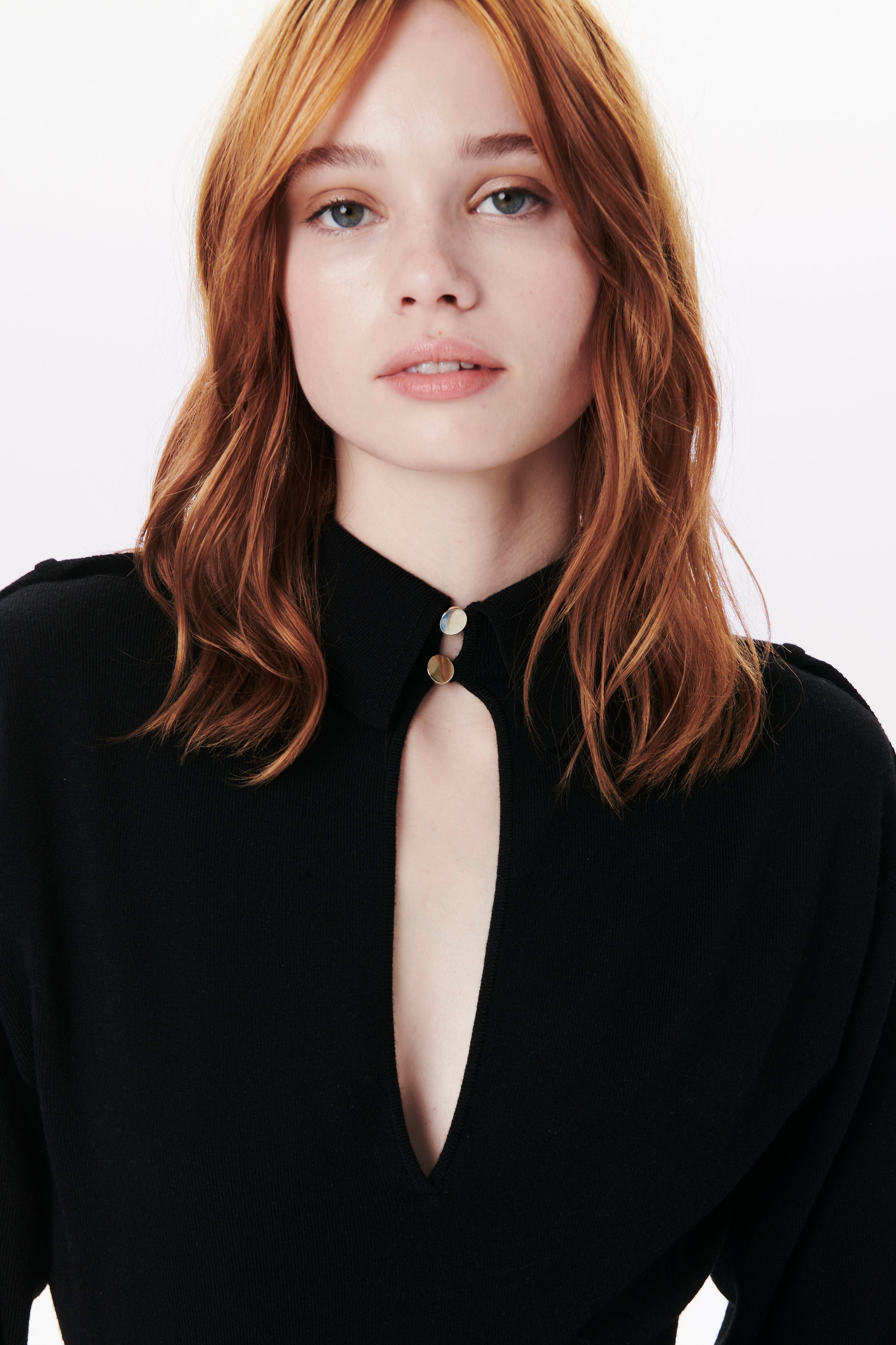 Reversible Cut Out Bodysuit in Black - 7