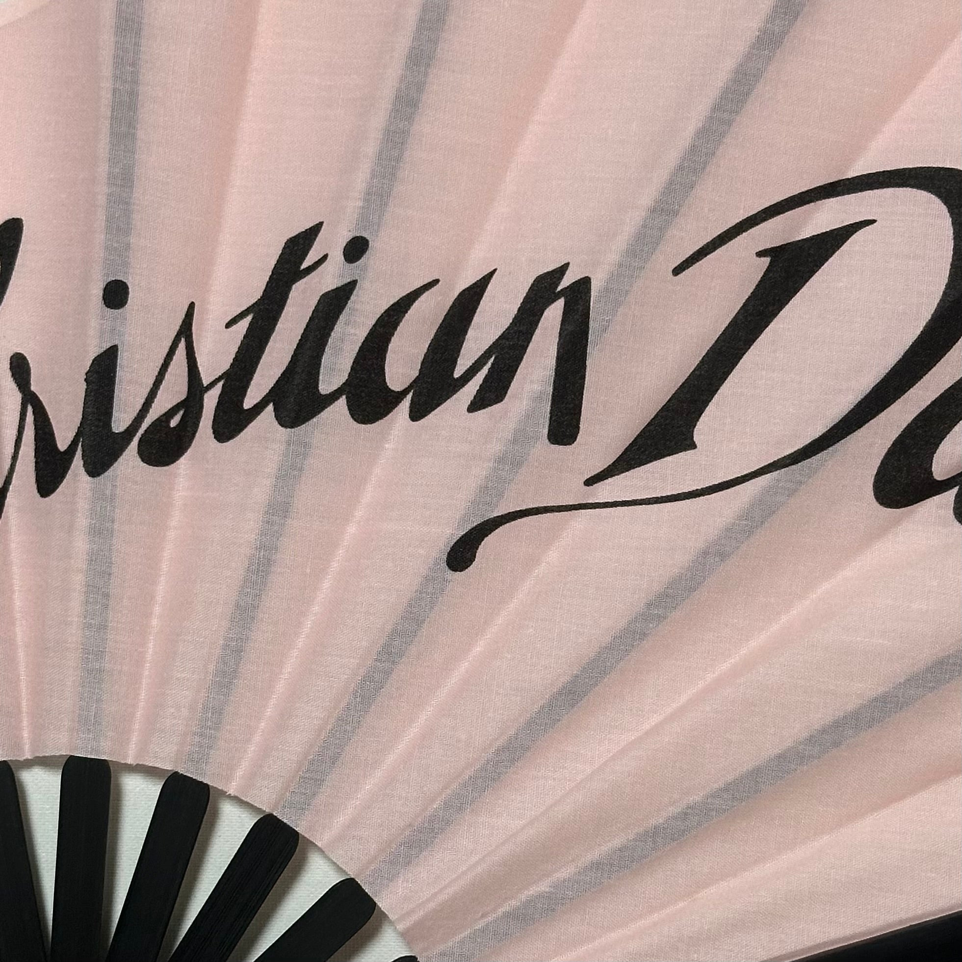 CHRISTIAN DIOR Wooden Folding Hand Fan with Logo - 4