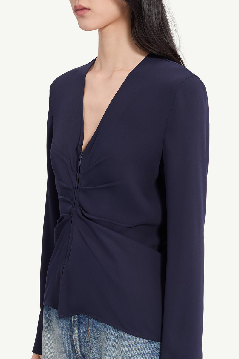 Gathered V-neck top 5