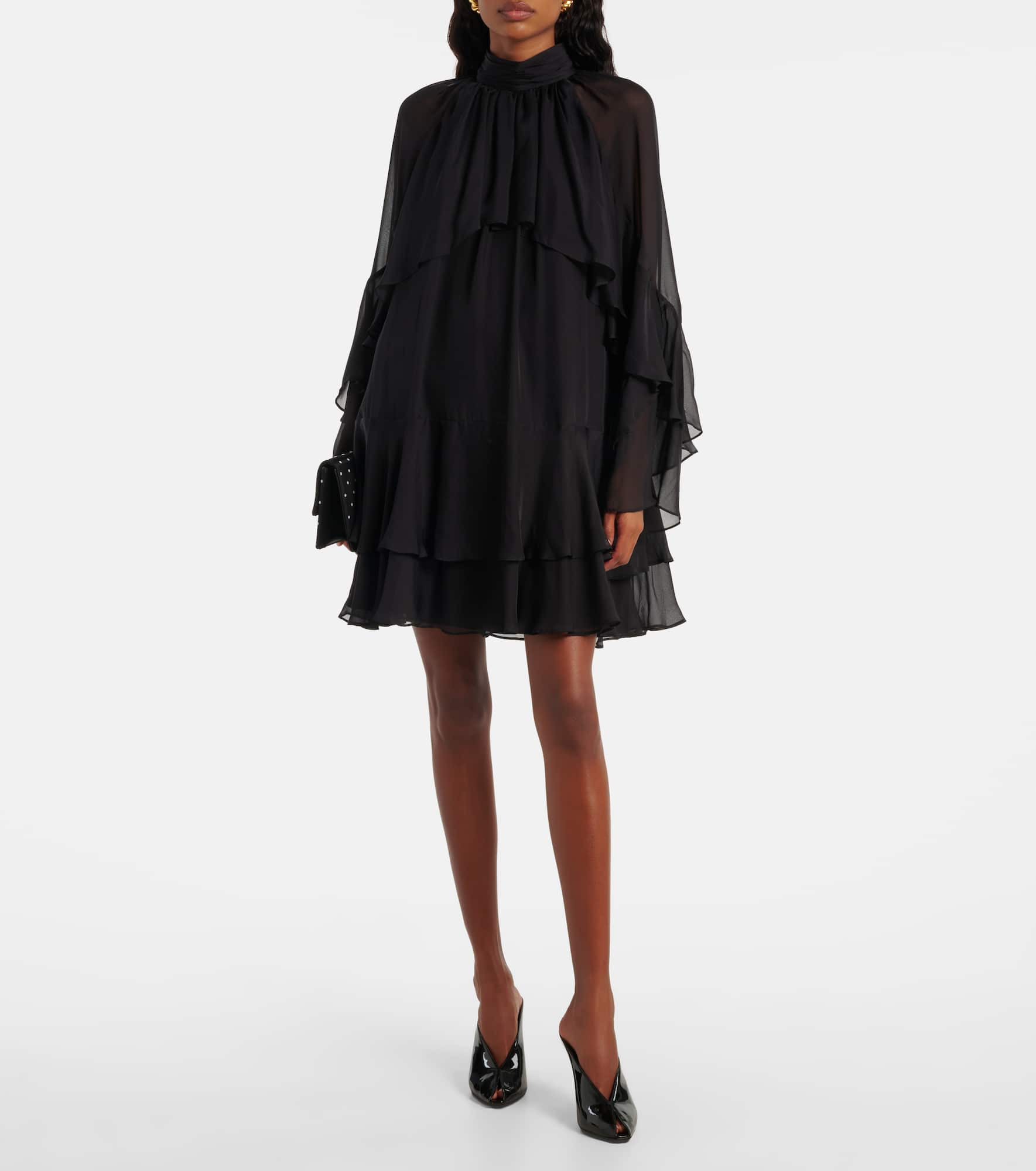 Adlington ruffled silk minidress - 2