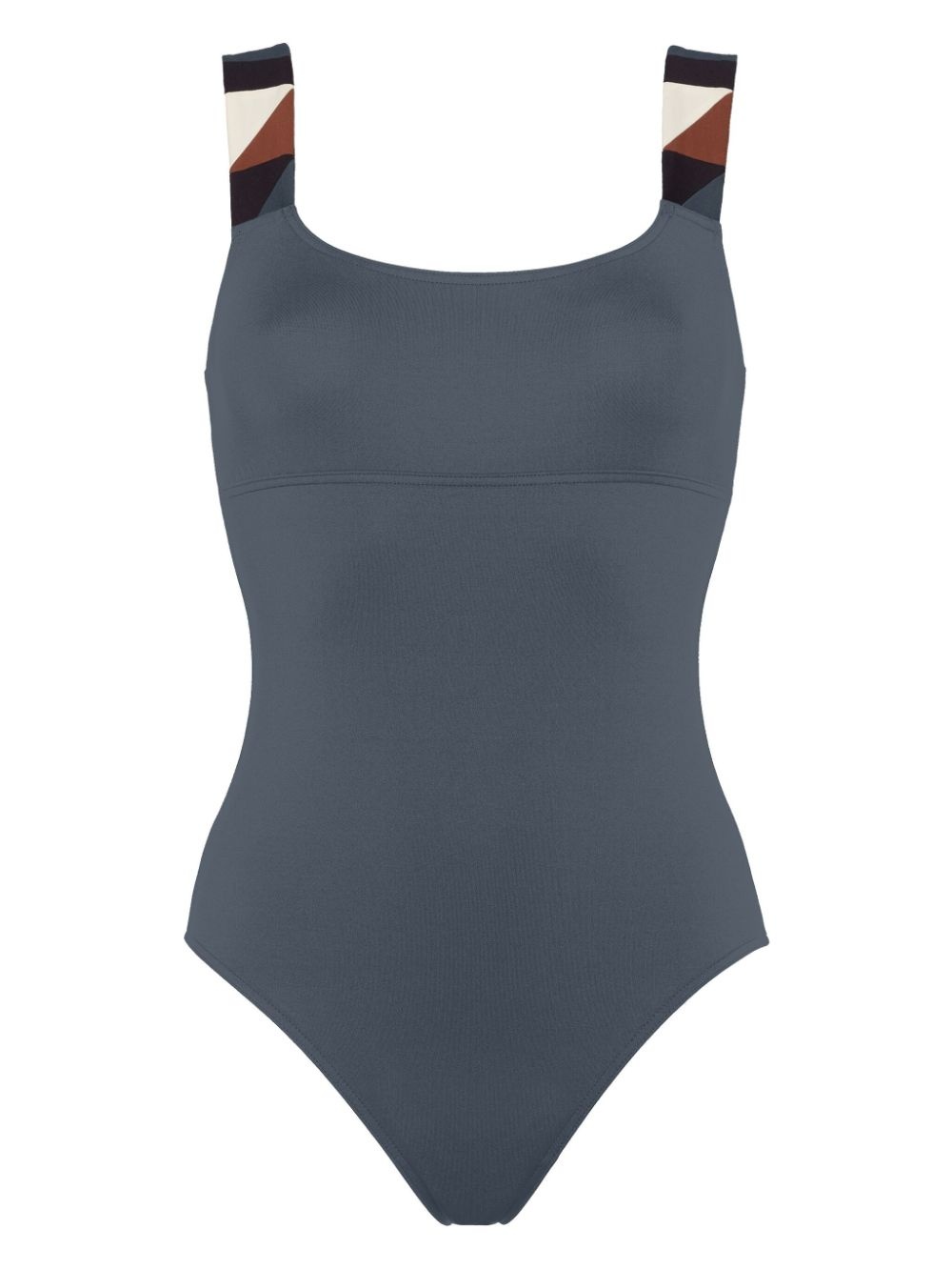 Tempo graphic-strap swimsuit - 1