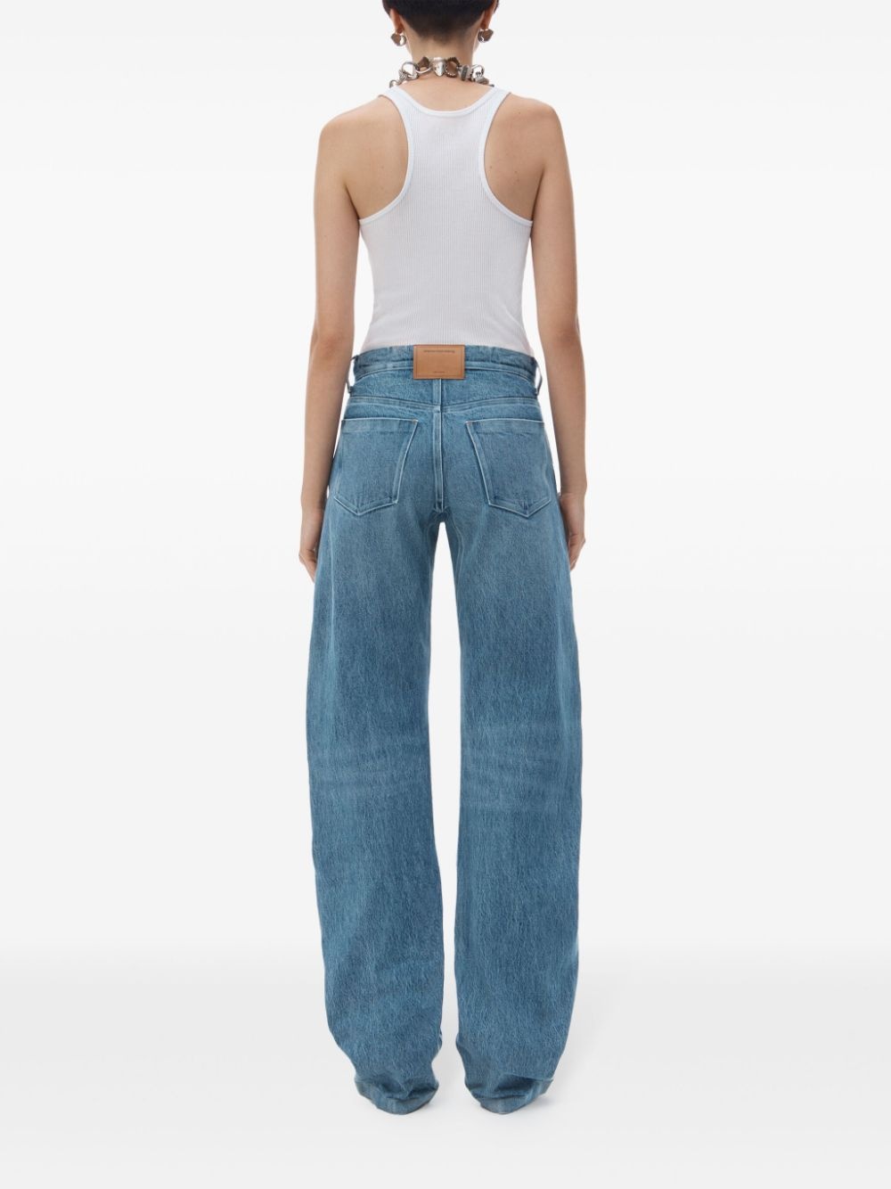 low-rise cotton jeans - 3