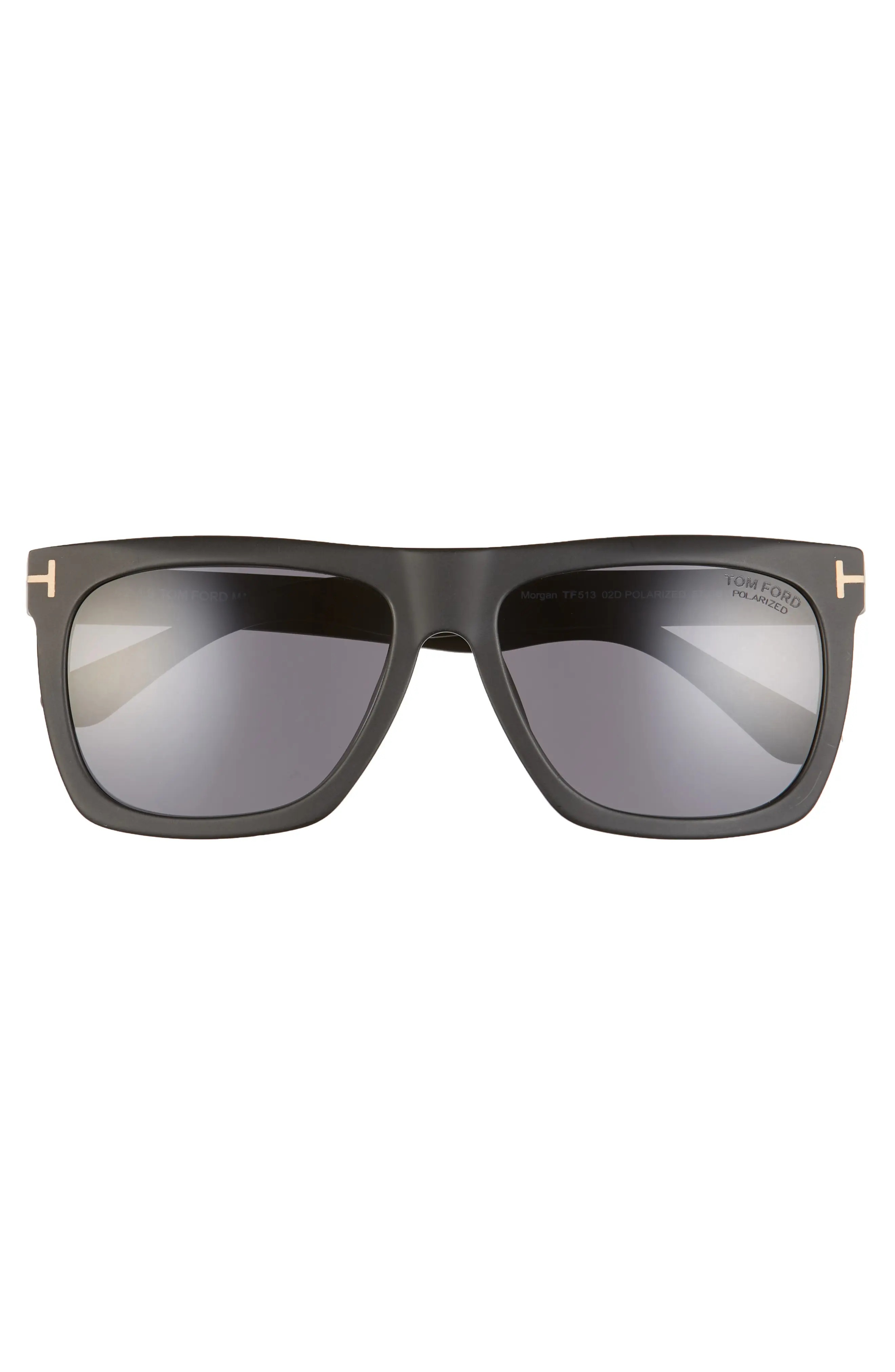 Morgan 57mm Polarized Sunglasses in Matte Black/Smoke - 2