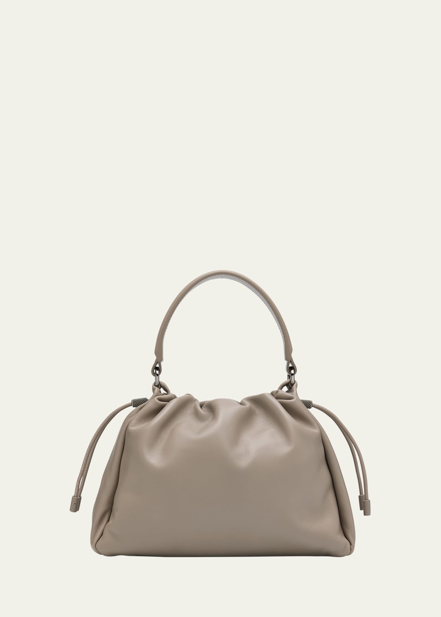 Mini Drawstring Lambskin Top-Handle Bag - 1