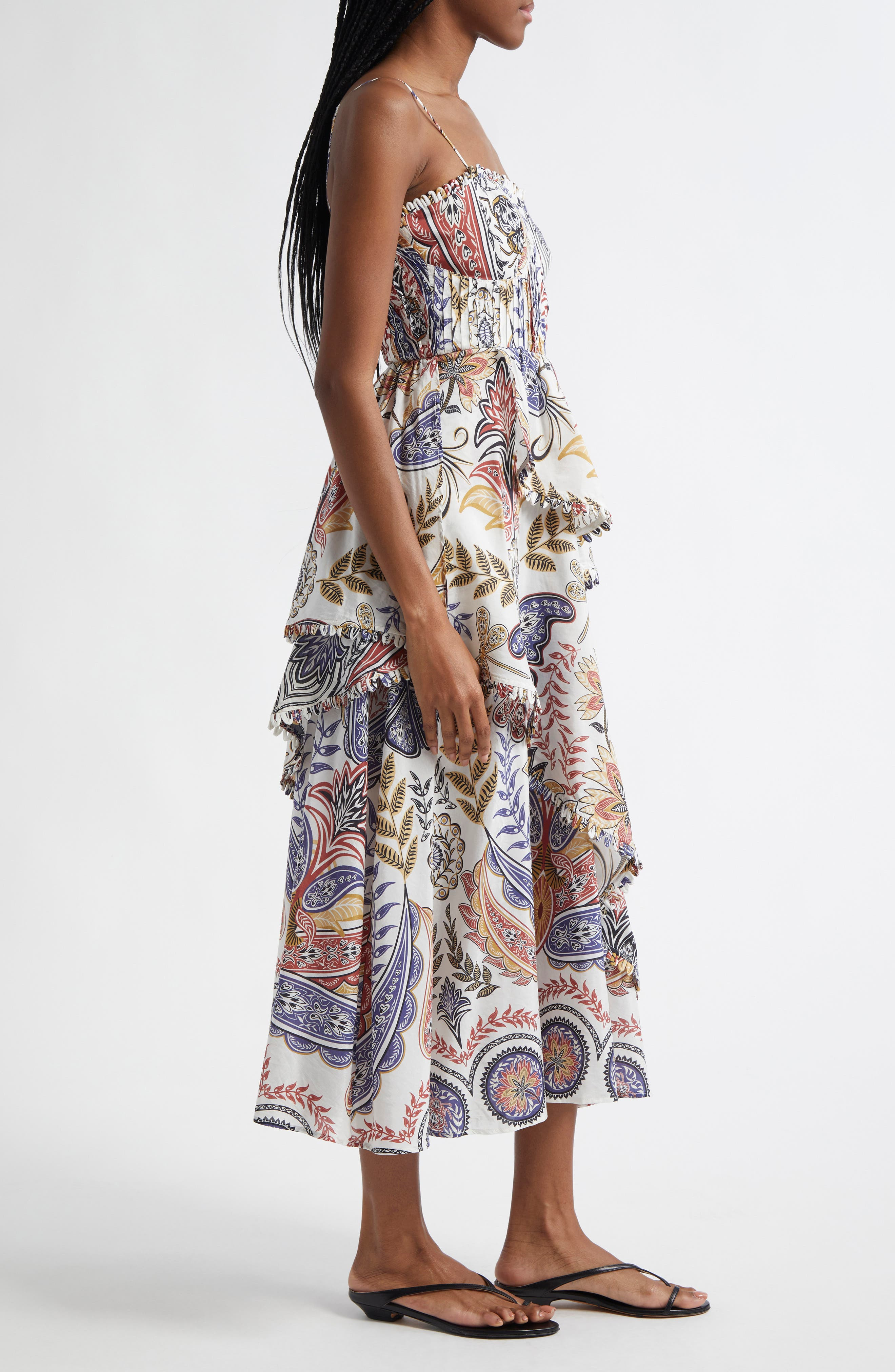 FARM Rio Boho Glam Floral Sundress in Boho Glam Off-White at Nordstrom - 3