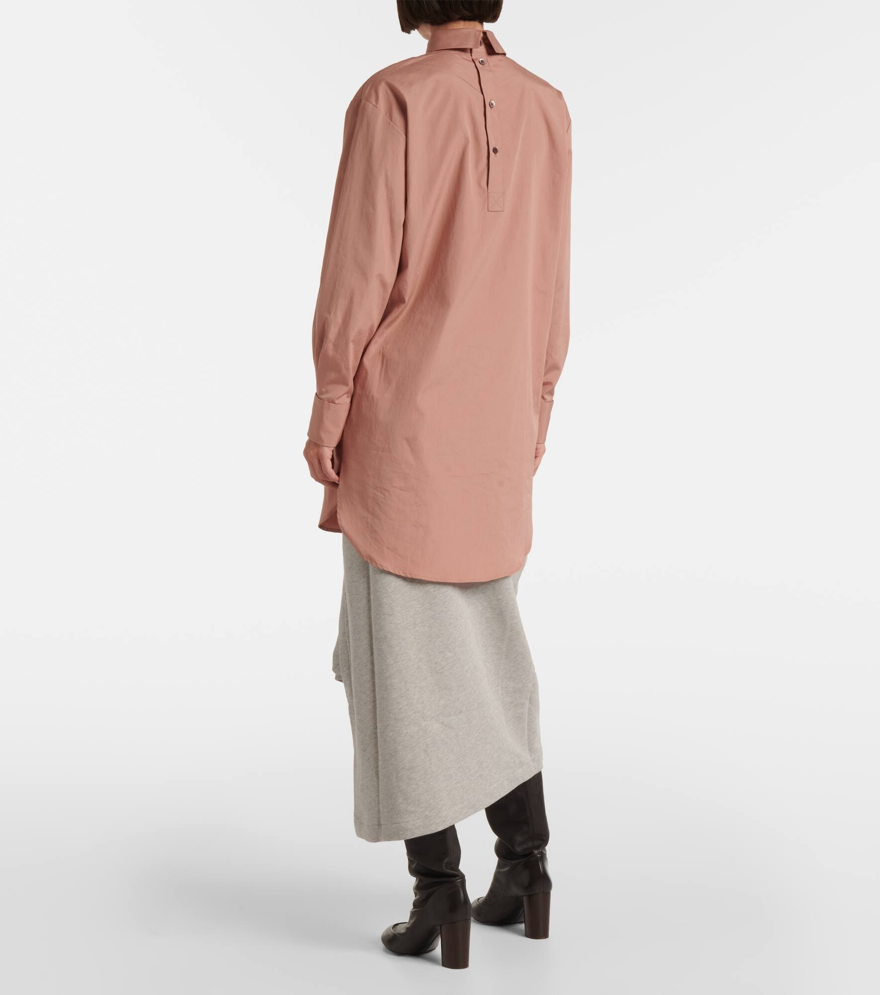 High-neck cotton blouse - 3