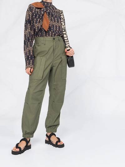 Stella McCartney Zadie knotted high neck blouse outlook