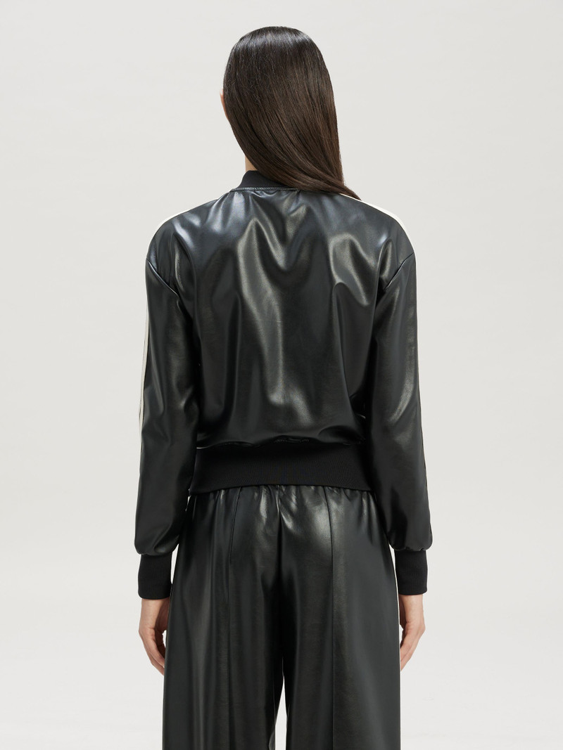 Leather Effect Bomber Trackjacket 5