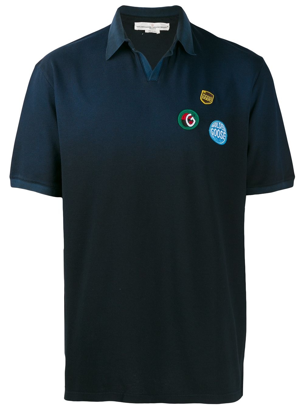 logo patchwork polo shirt - 1