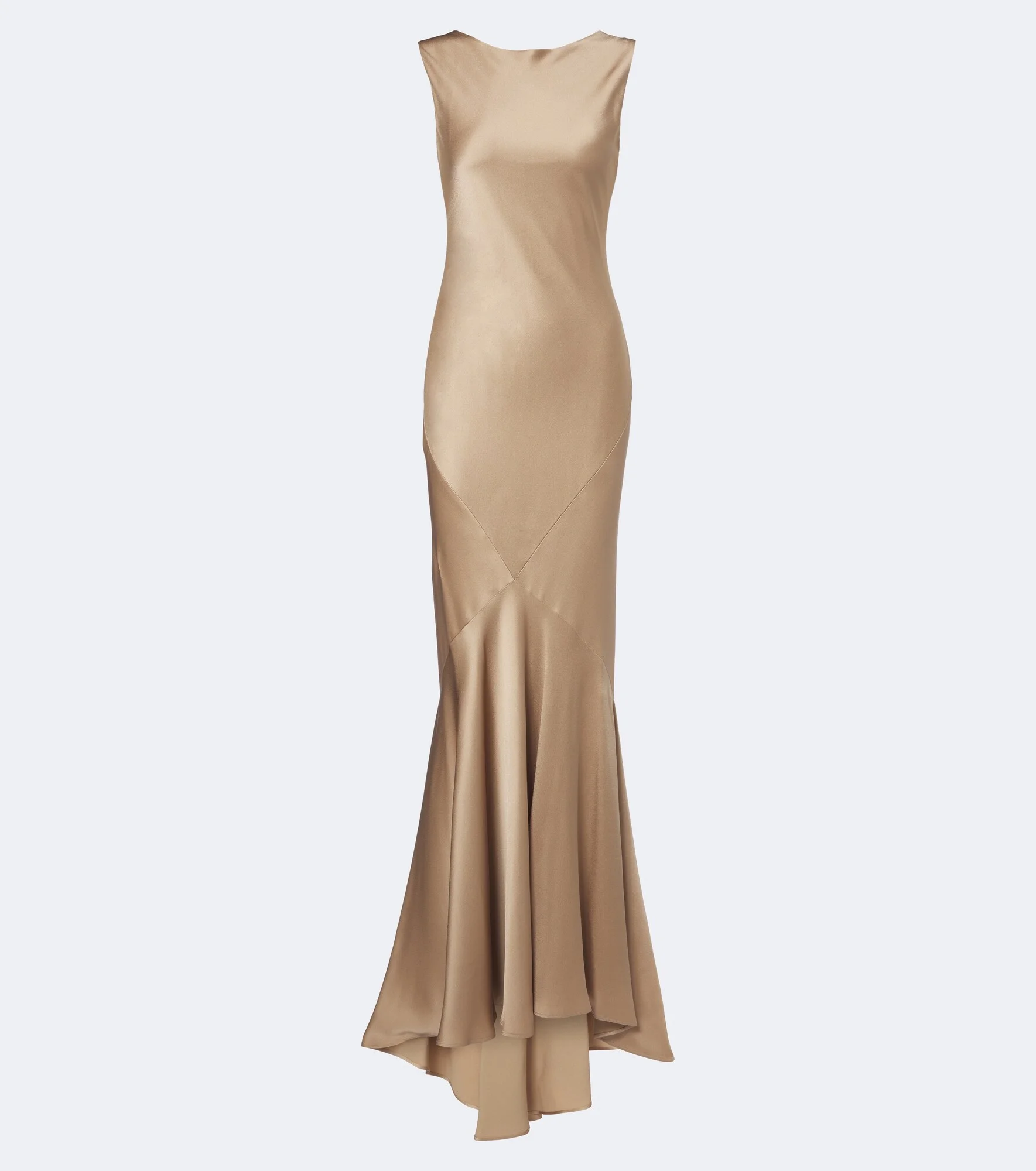 Open-back satin maxi dress - 1