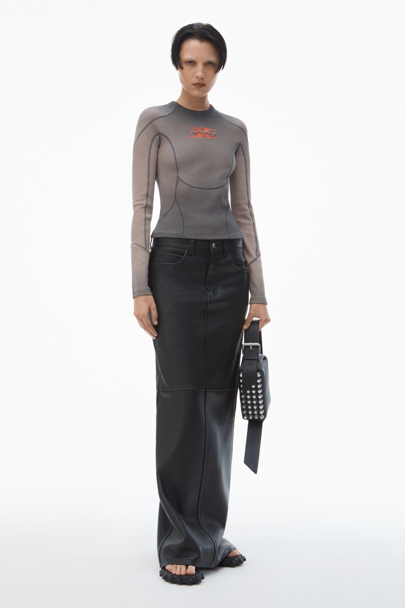 Alexander Wang Blade Logo Long-Sleeve Top outlook