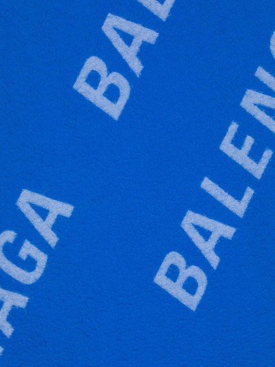 BALENCIAGA logo-jacquard wool scarf outlook