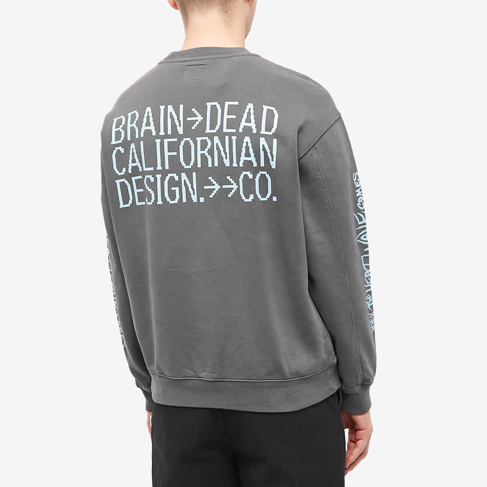 Brain Dead Electronic Attack Crew Sweat - 3