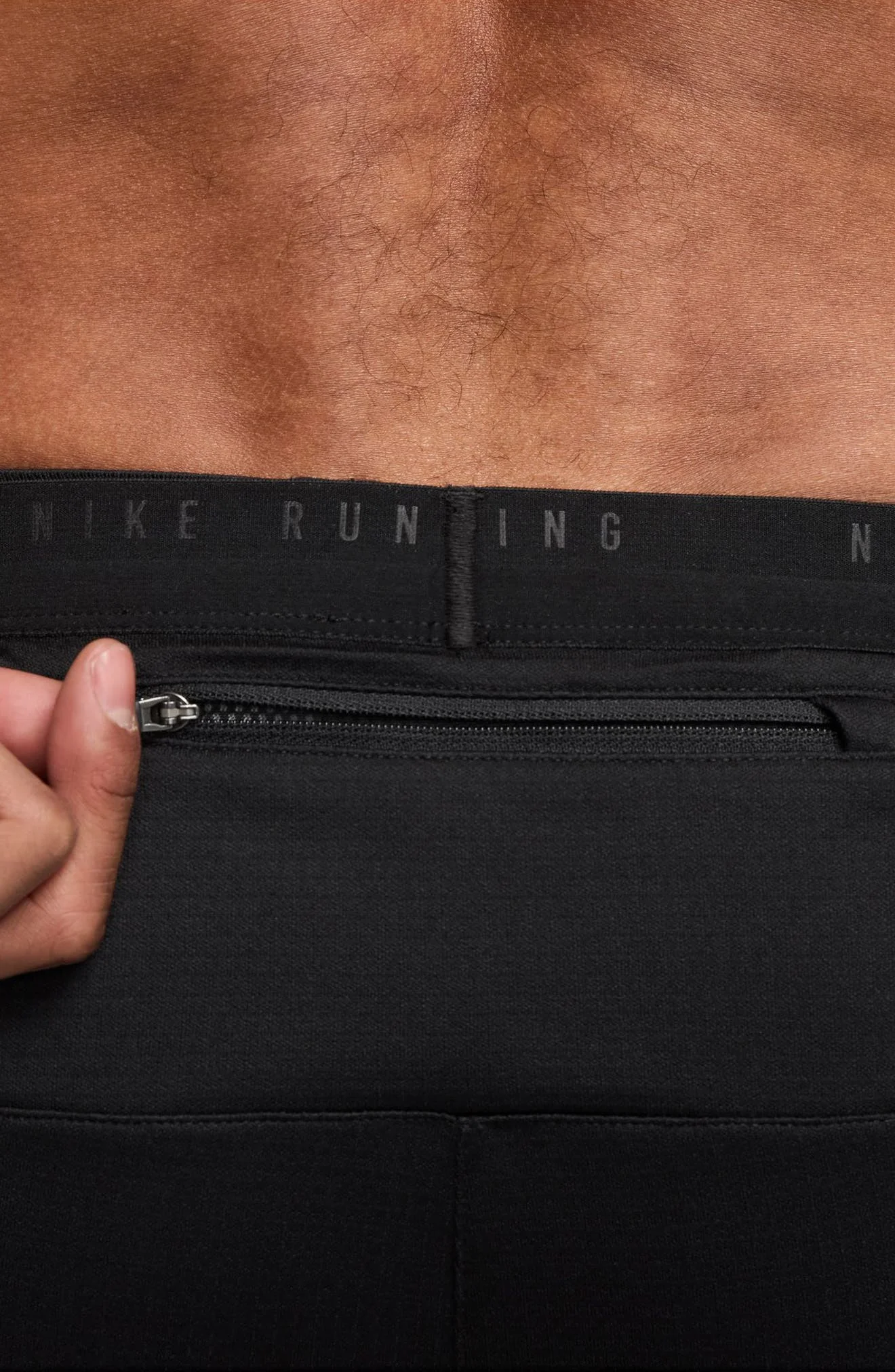Nike Dri-FIT Knit Running Pants in Black/Reflective Silv at Nordstrom - 1