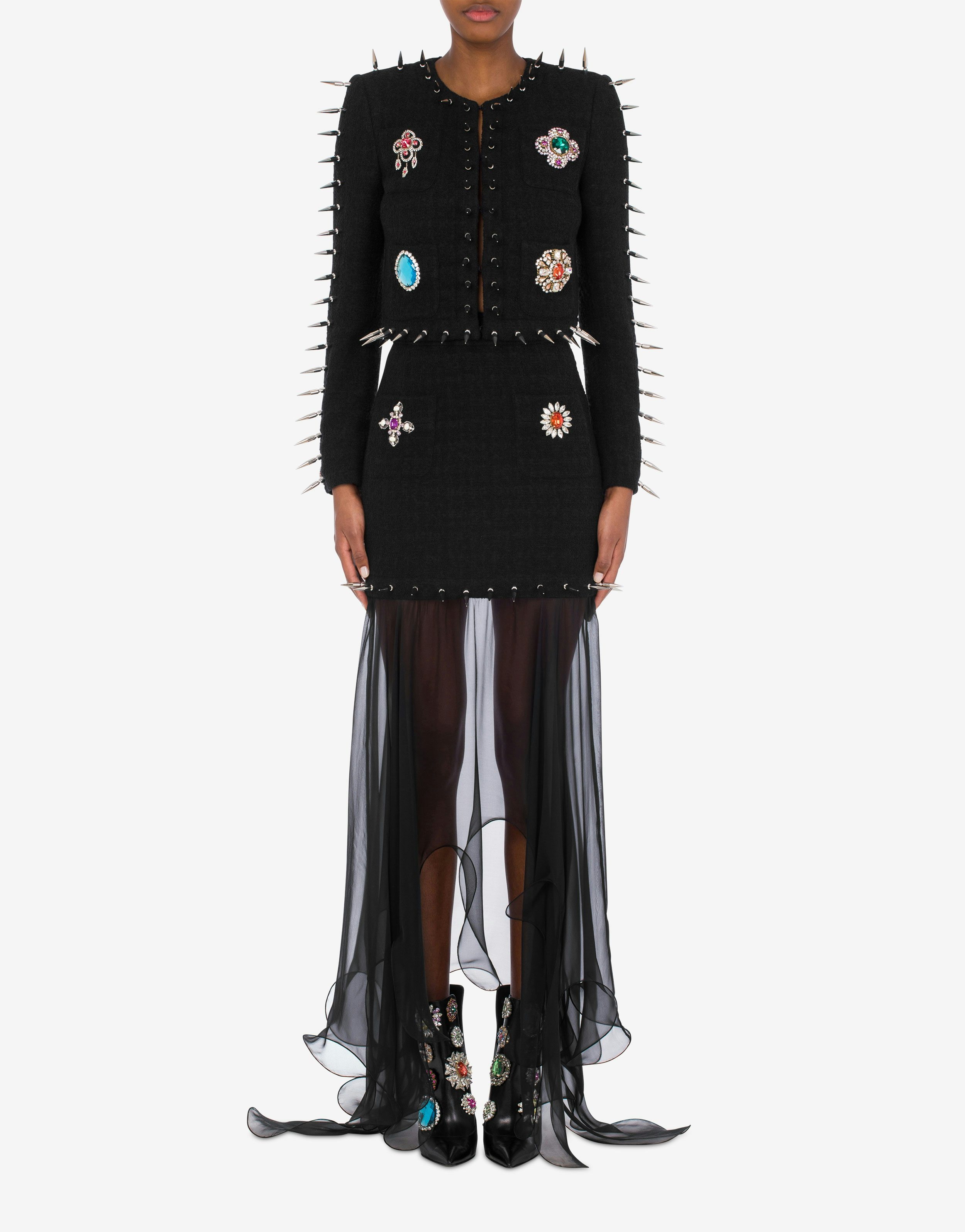 PUNK COUTURE BOUCLÉ CROP JACKET - 2