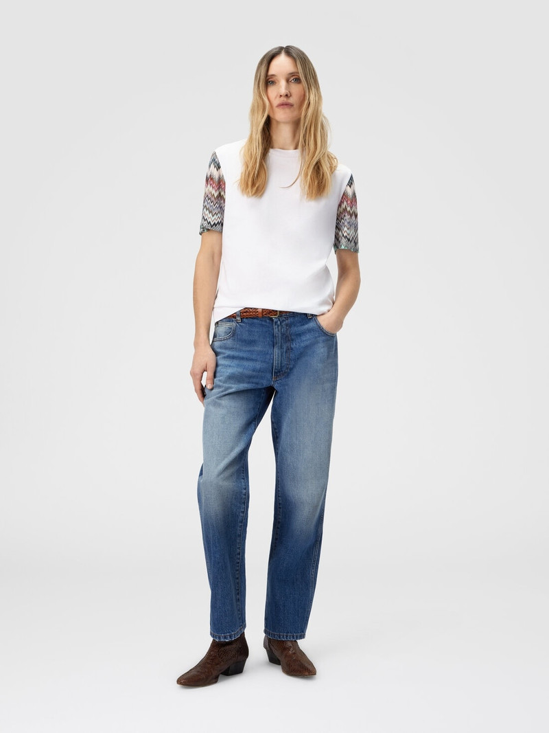 Missoni Short Sleeve T-Shirt with Snake Pattern Insert outlook