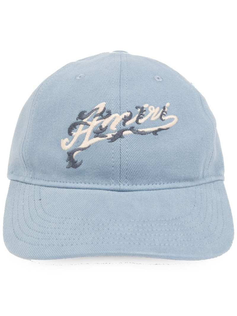 logo-embroidered cotton cap 1