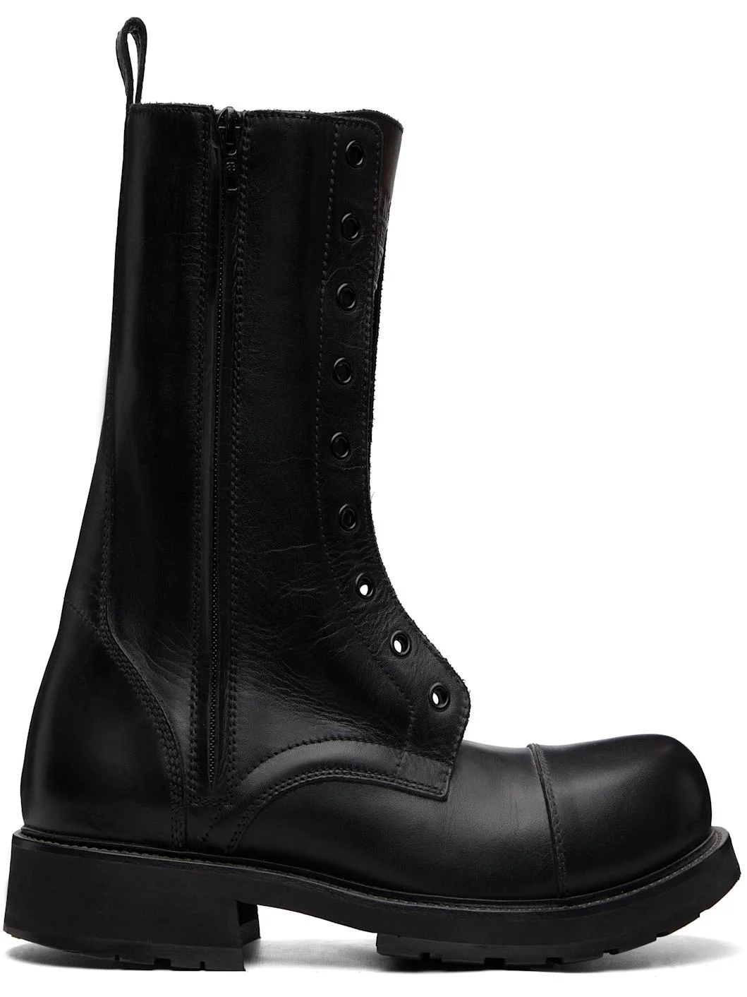 Black Truck Laceup Boots - 1