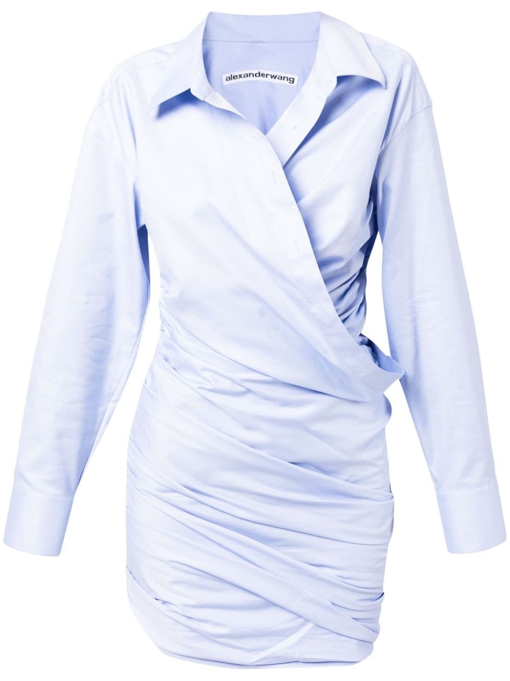 asymmetric cotton shirtdress - 1