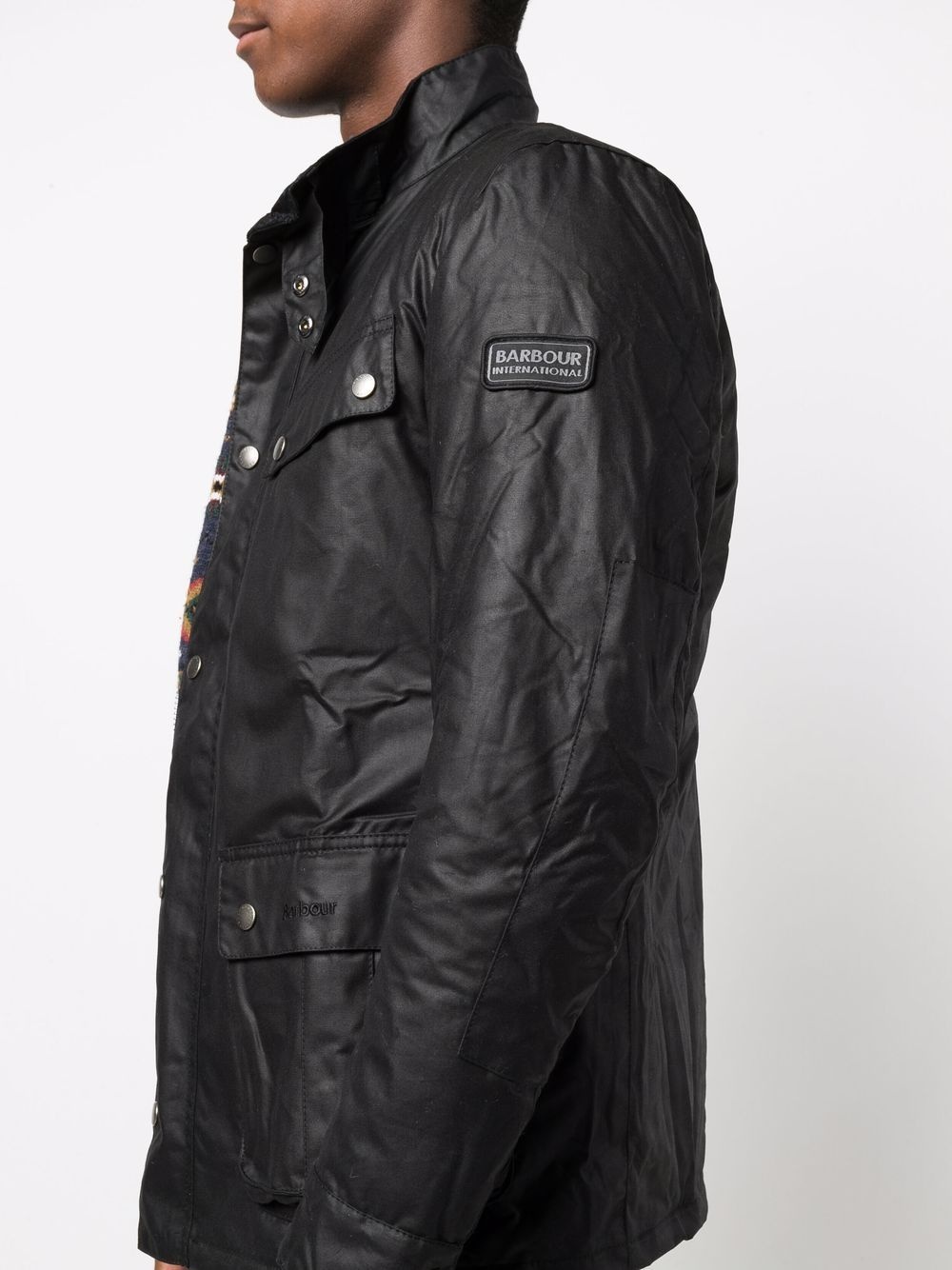 wax-coated zipped jacket - 5