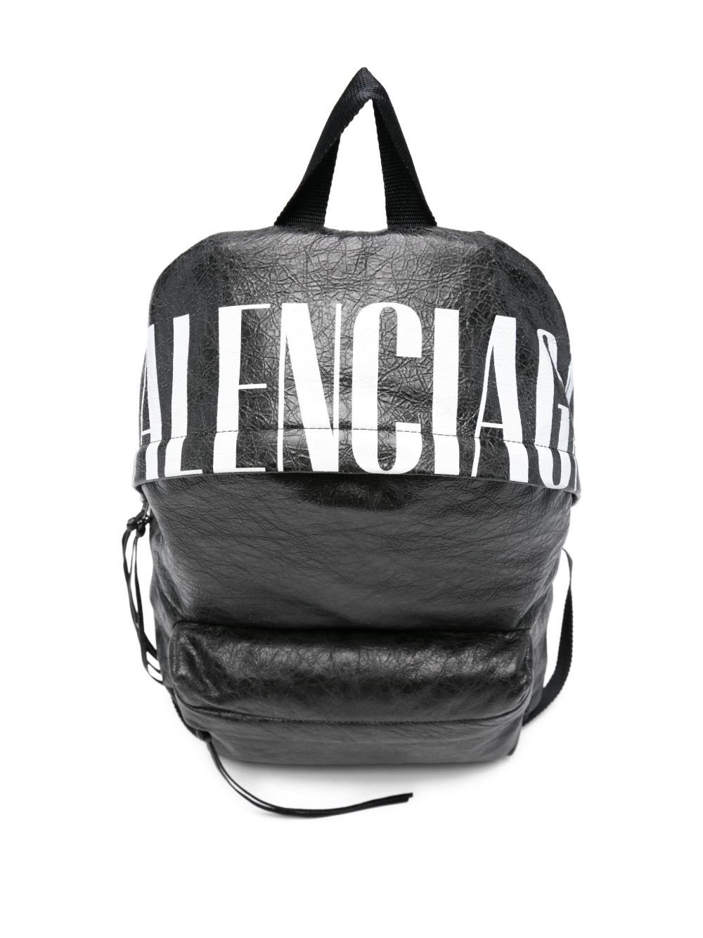 leather logo-detail backpack - 4